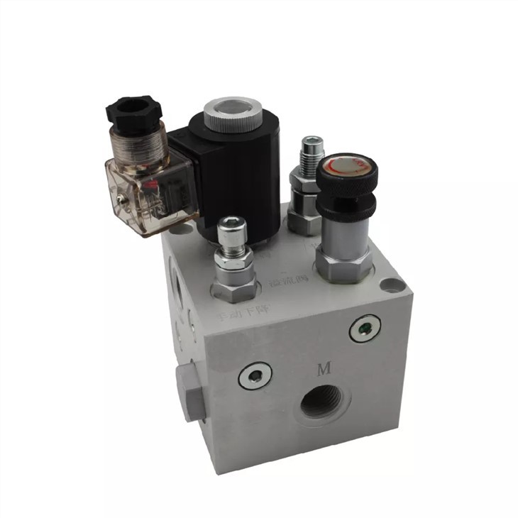 Groupe de vannes hydrauliques de levage de cartouche ET-04 ET-02 Fabricant chinois Groupe de vannes hydrauliques à clapet Bloc en aluminium